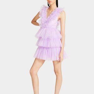 Betsey Johnson Tiered Tulle Dress Lavender